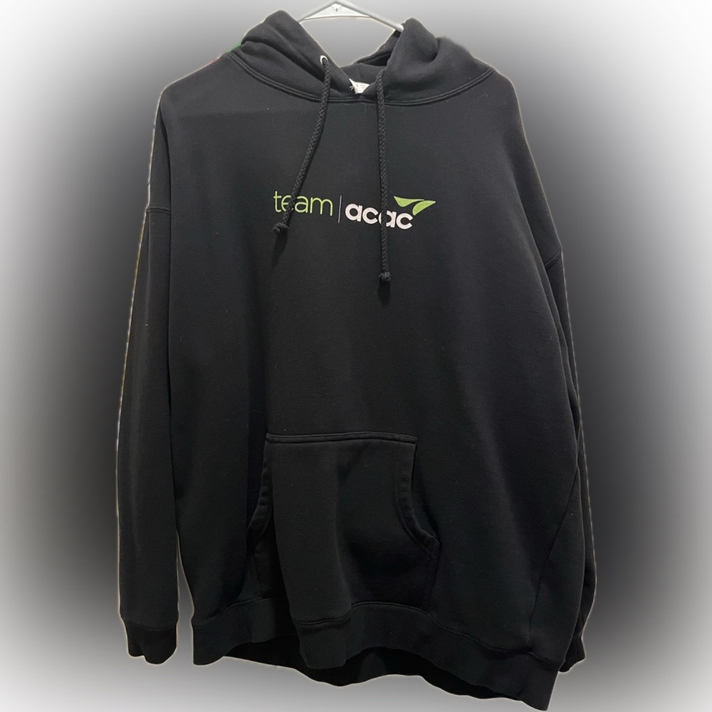 Black hoodie "team acac" - Men's XL -  EUC